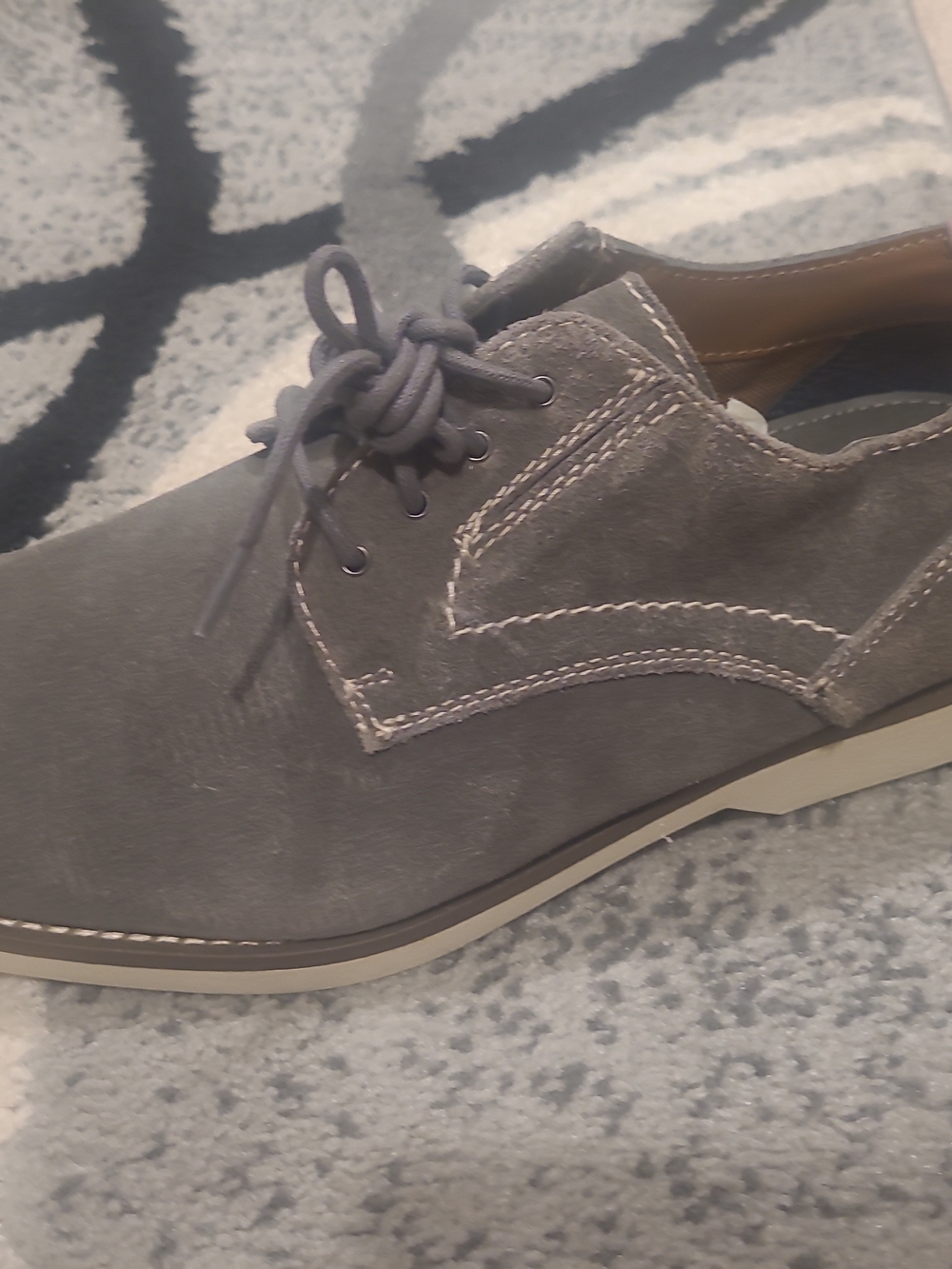 Crown & Ivy Percy Grey/White/Pink Casual Oxfords 10 M - Picture 9 of 15